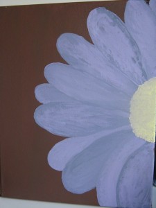 Painted flower - acrylic on canvas